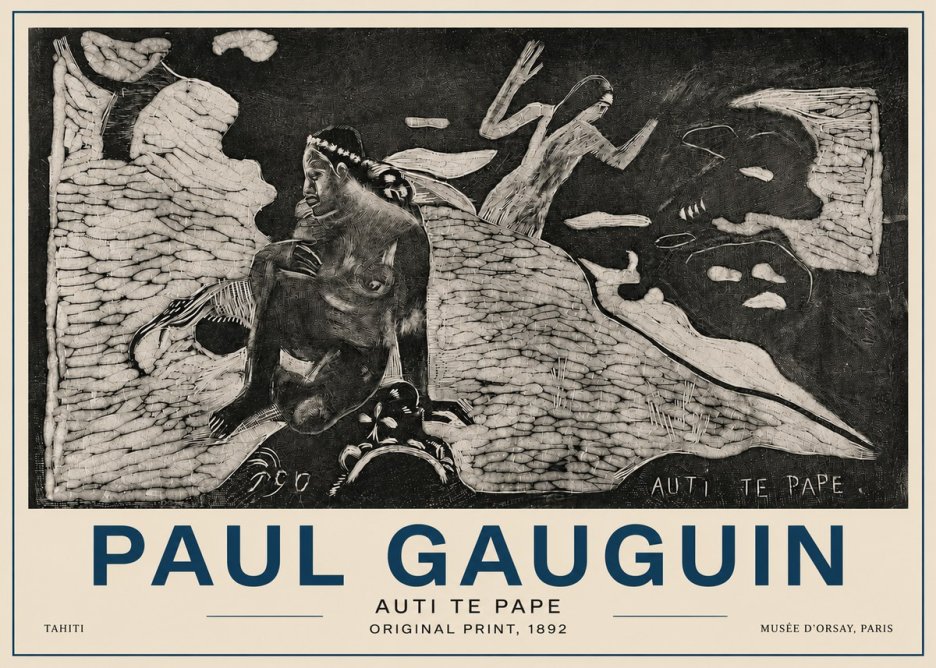 Paul Gauguin Auti Te Pape No4 - Plakát