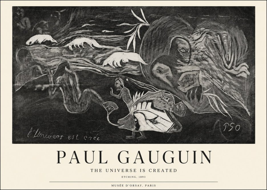 Paul Gauguin The Universe Is Created I No1 - Plakát