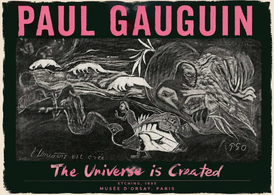 Paul Gauguin The Universe Is Created I No3 - Plakát
