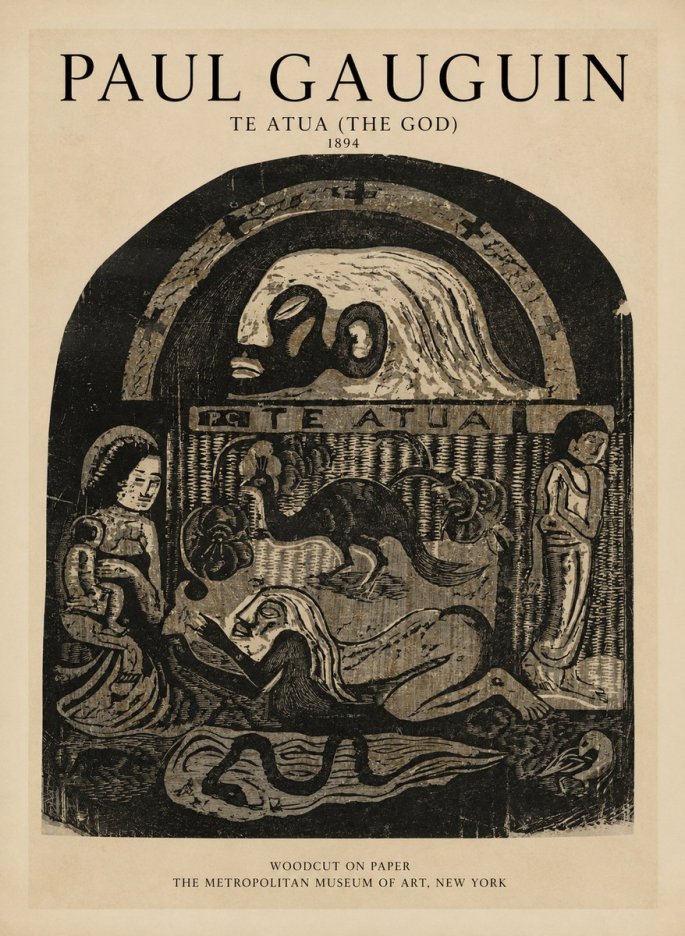 Paul Gauguin Te Atua (the God) No1 - Plakát