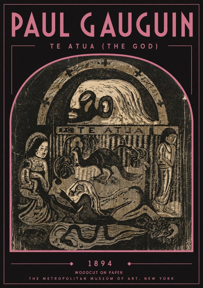 Paul Gauguin Te Atua (the God) No3 - Plakát