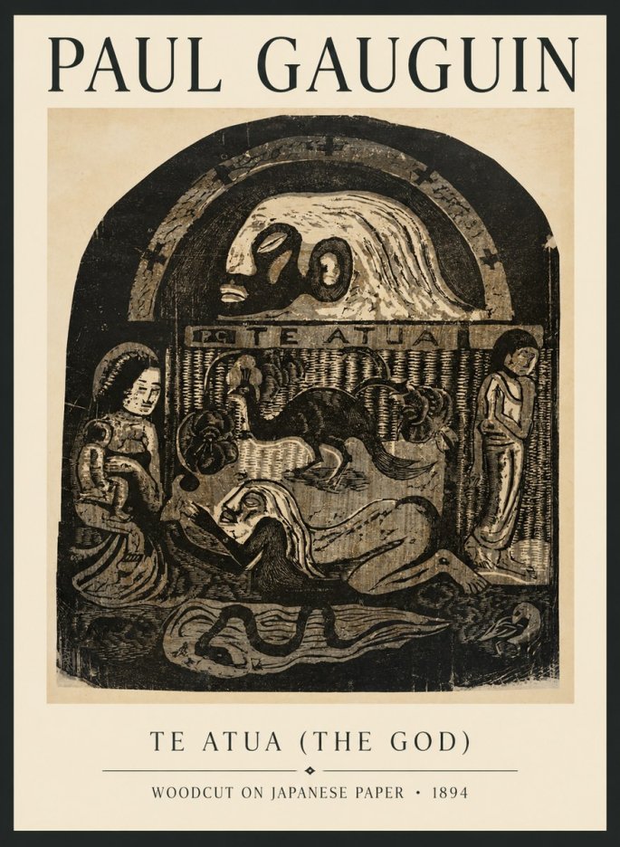 Paul Gauguin Te Atua (the God) No6 - Plakát