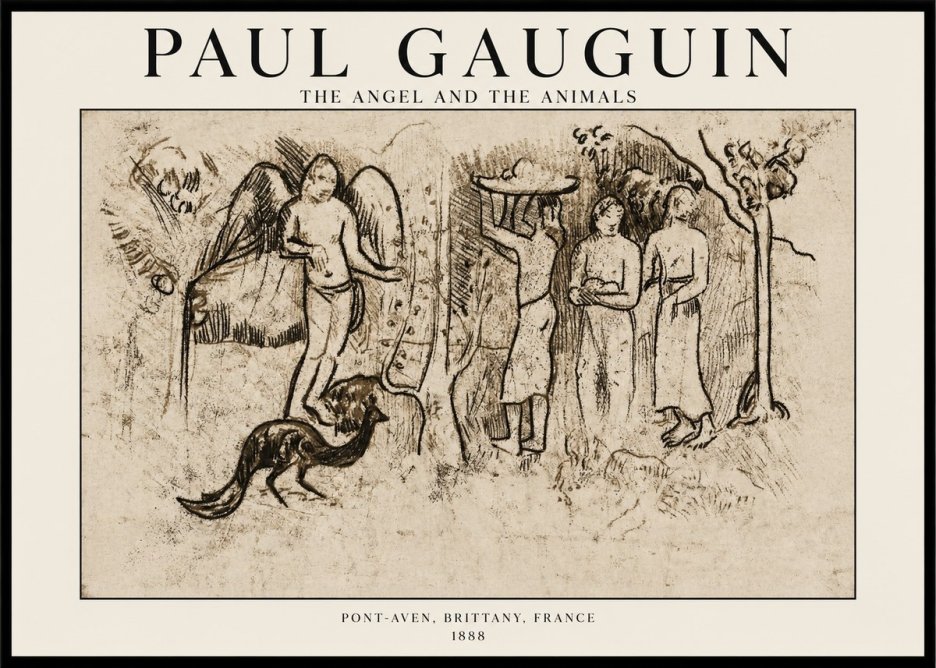 Paul Gauguin The Angel and the Animals No1 - Plakát