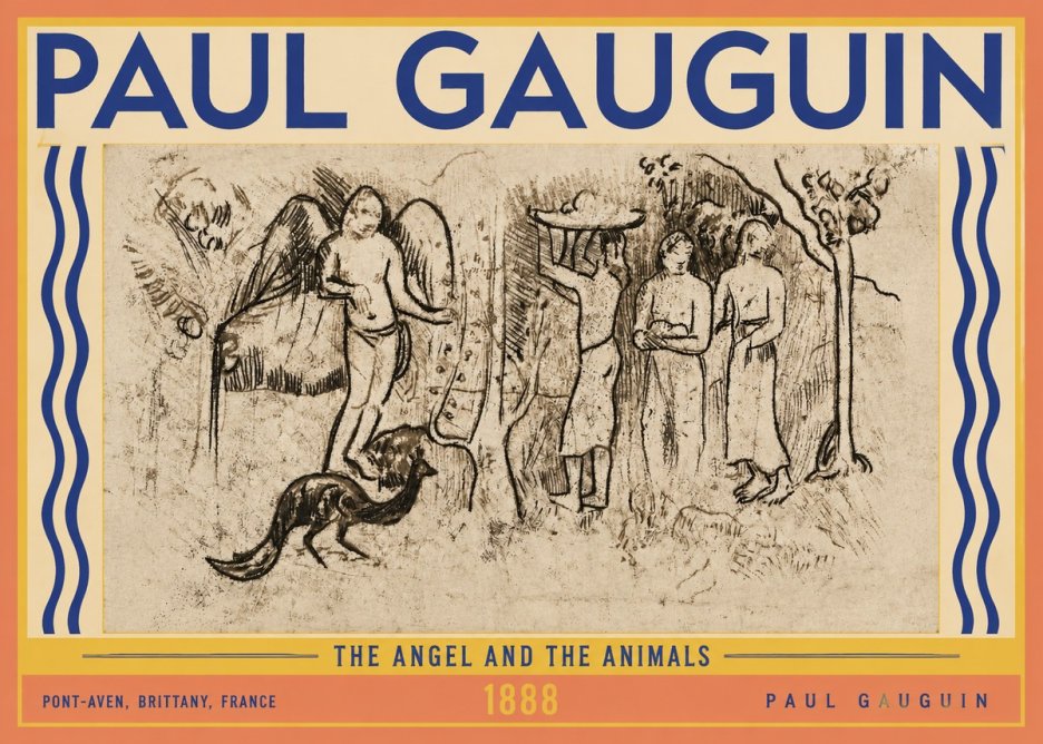Paul Gauguin The Angel and the Animals No3 - Plakát
