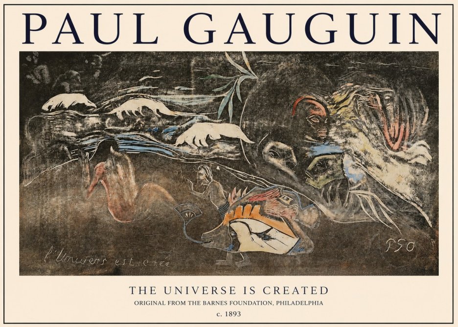 Paul Gauguin The Universe Is Created II No1 - Plakát
