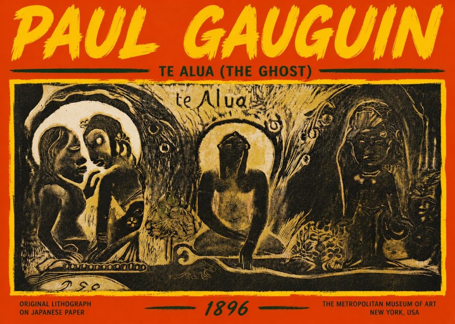 Paul Gauguin Te Alua (the Ghost) No5 - Plakát