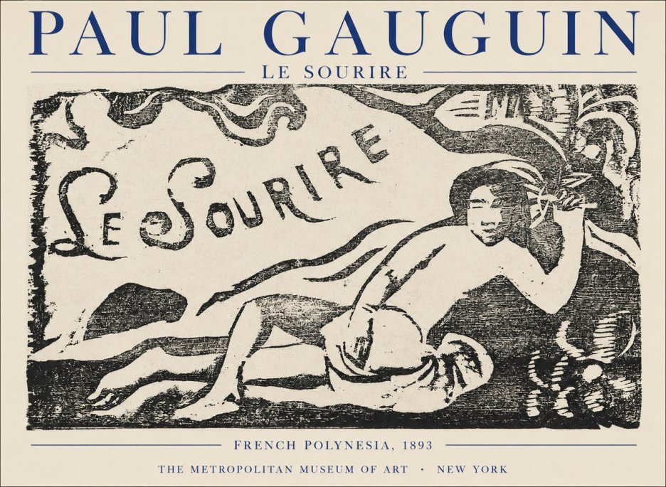 Paul Gauguin Le Sourire No1 - Plakát