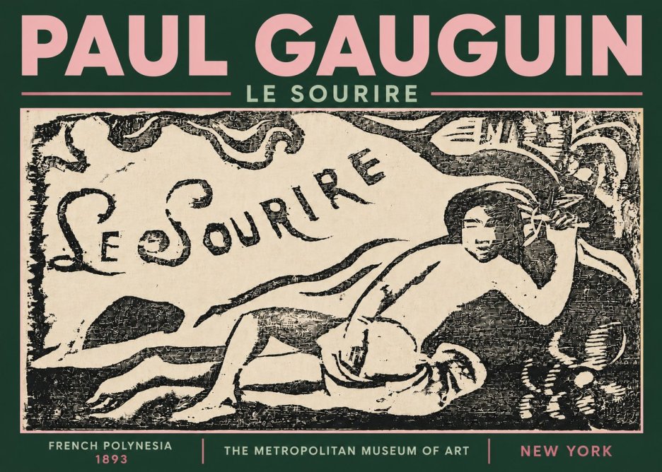 Paul Gauguin Le Sourire No6 - Plakát