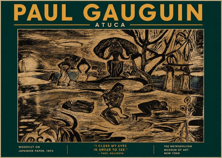 Paul Gauguin Atuca No6 - Plakát