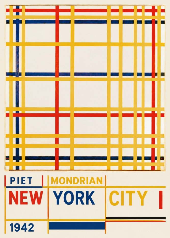 Piet Mondrian New York City I No6 - Plakát