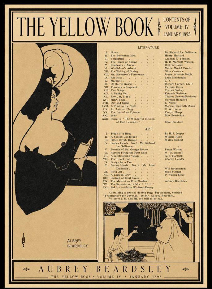 Aubrey Beardsley The Yellow Book II No1 - Plakát