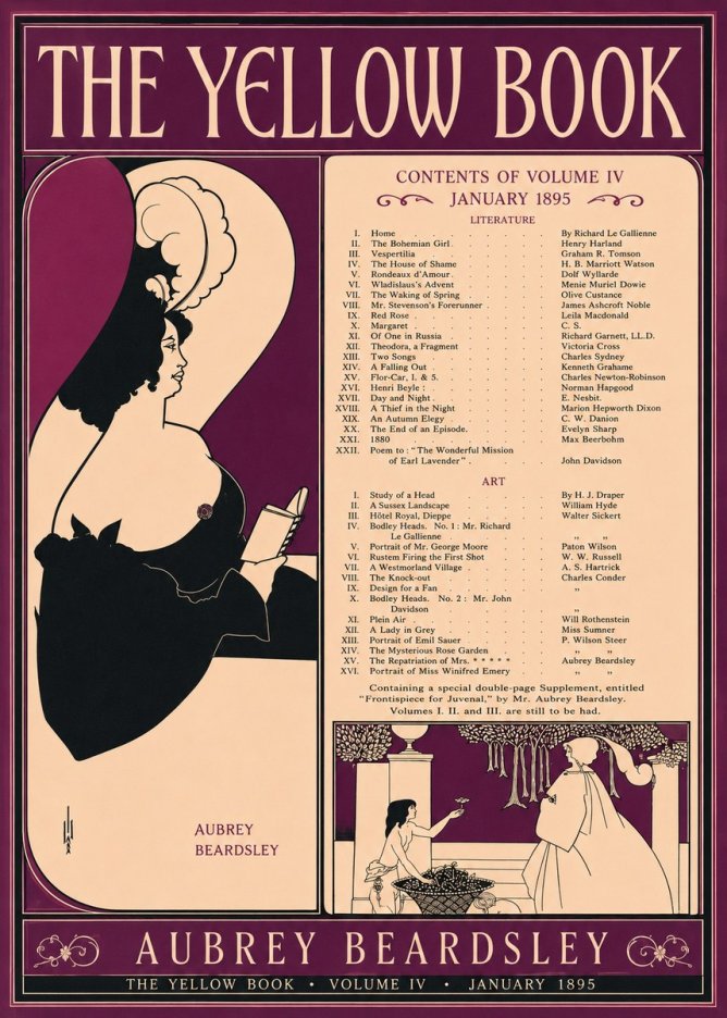 Aubrey Beardsley The Yellow Book II No2 - Plakát