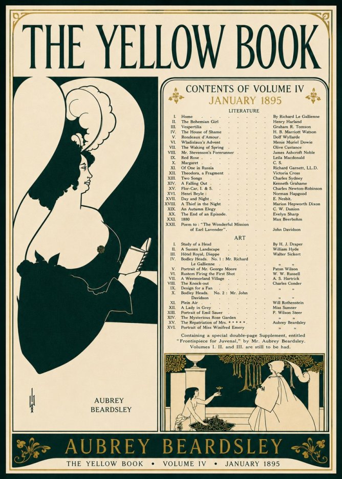 Aubrey Beardsley The Yellow Book II No4 - Plakát