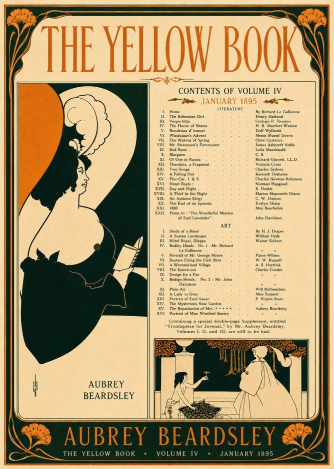 Aubrey Beardsley The Yellow Book II No5 - Plakát