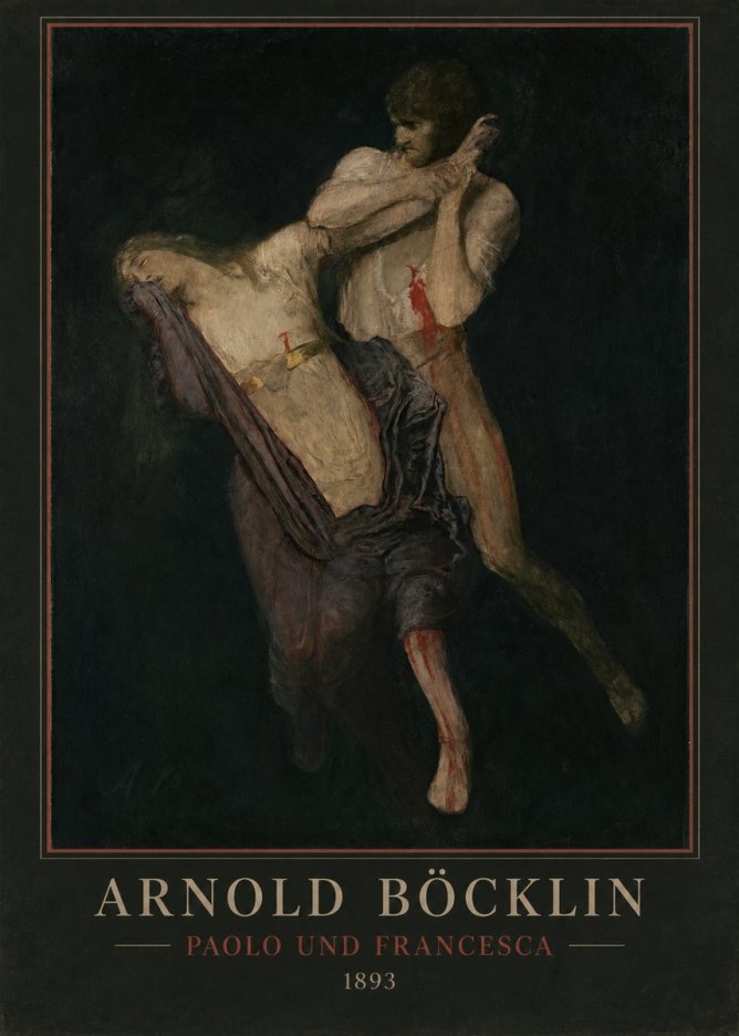 Arnold Böcklin Paolo Und Francesca No2 - Plakát