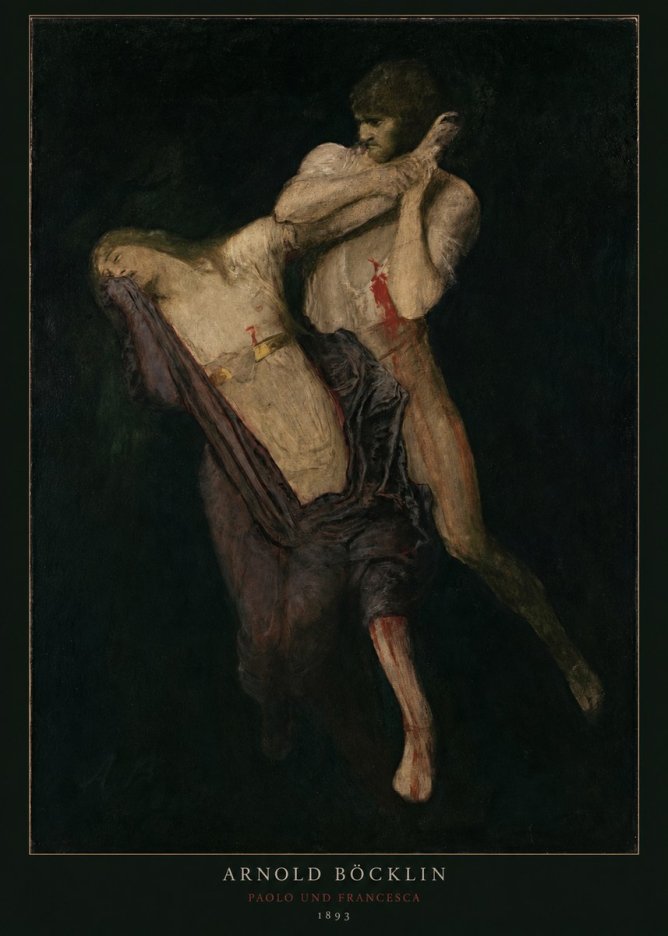 Arnold Böcklin Paolo Und Francesca No3 - Plakát