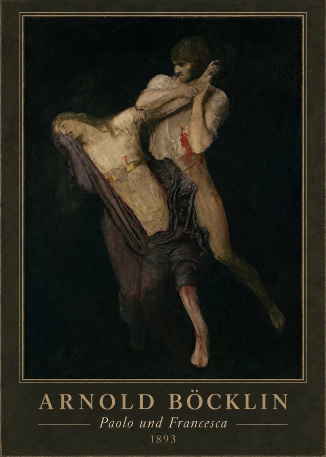 Arnold Böcklin Paolo Und Francesca No4 - Plakát