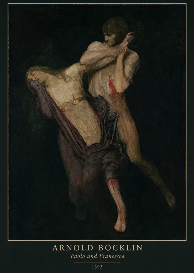 Arnold Böcklin Paolo Und Francesca No5 - Plakát