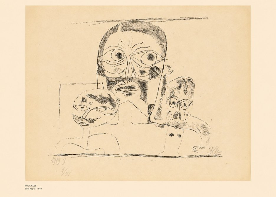 Paul Klee Drei Köpfe No6 - Plakát