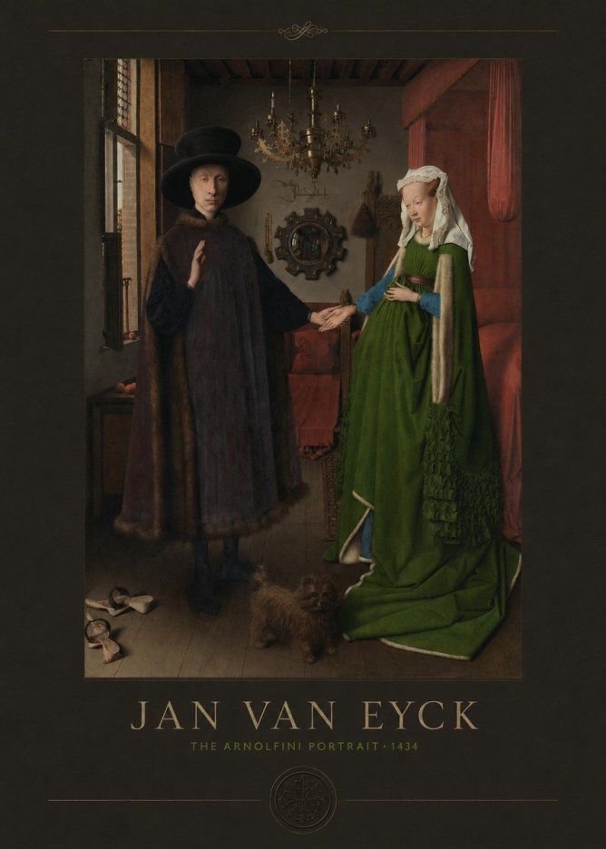 Jan van Eyck The Arnolfini Portrait I No4 - Plakát