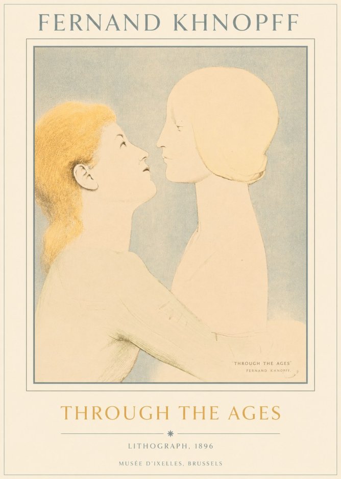 Fernand Khnopff Through the Ages No5 - Plakát