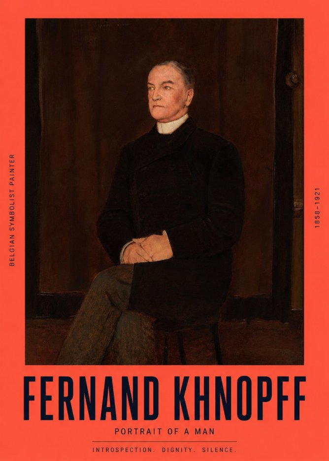 Fernand Khnopff Portrait of a Man No2 - Plakát