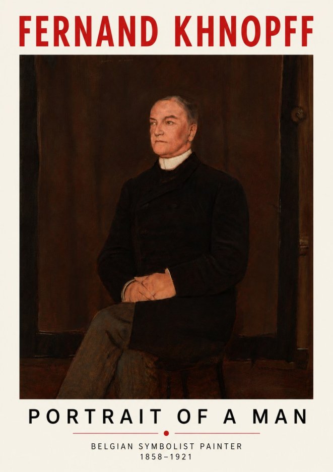 Fernand Khnopff Portrait of a Man No5 - Plakát