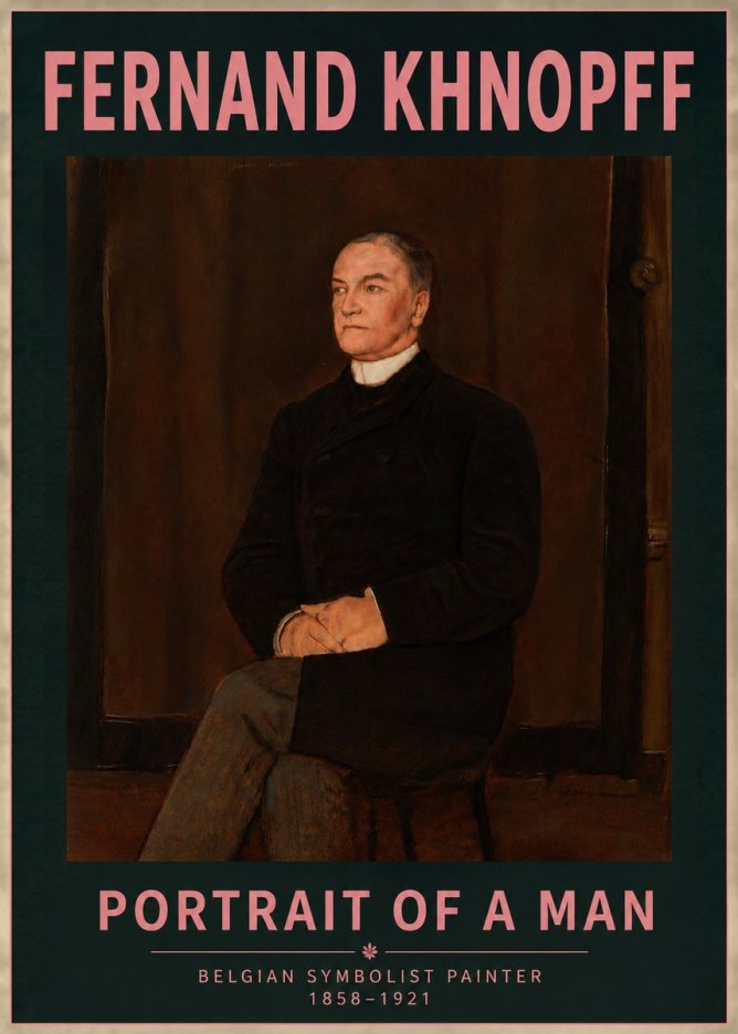 Fernand Khnopff Portrait of a Man No6 - Plakát