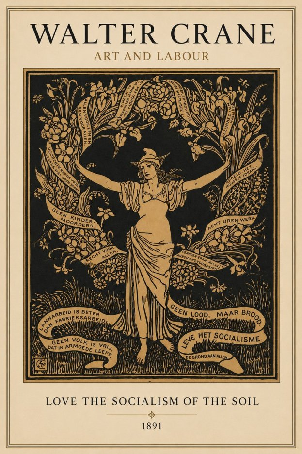 Walter Crane Art and Labour No3 - Plakát