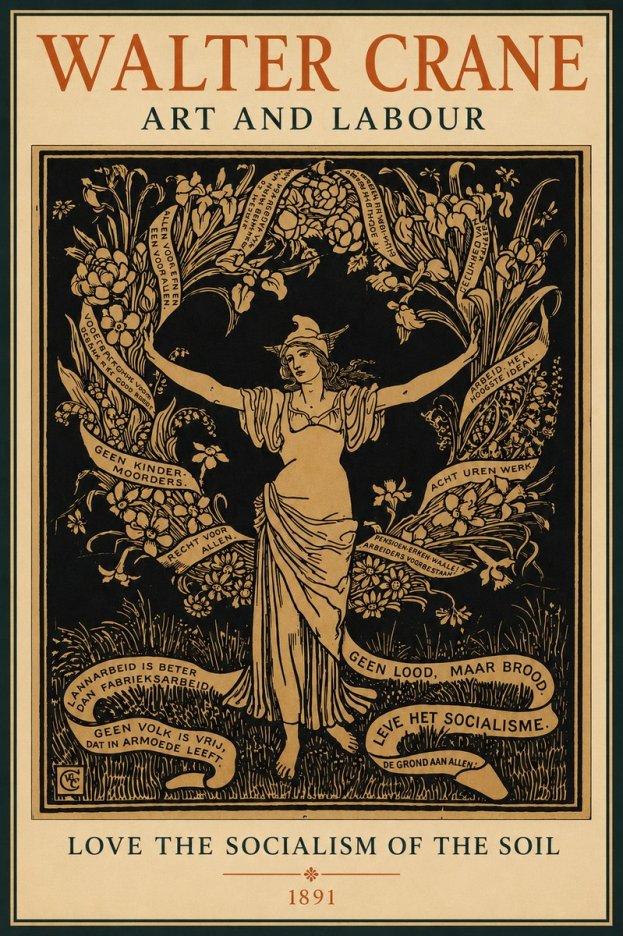 Walter Crane Art and Labour No4 - Plakát