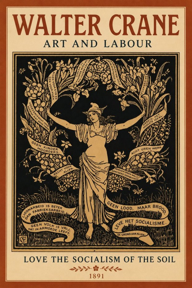 Walter Crane Art and Labour No6 - Plakát