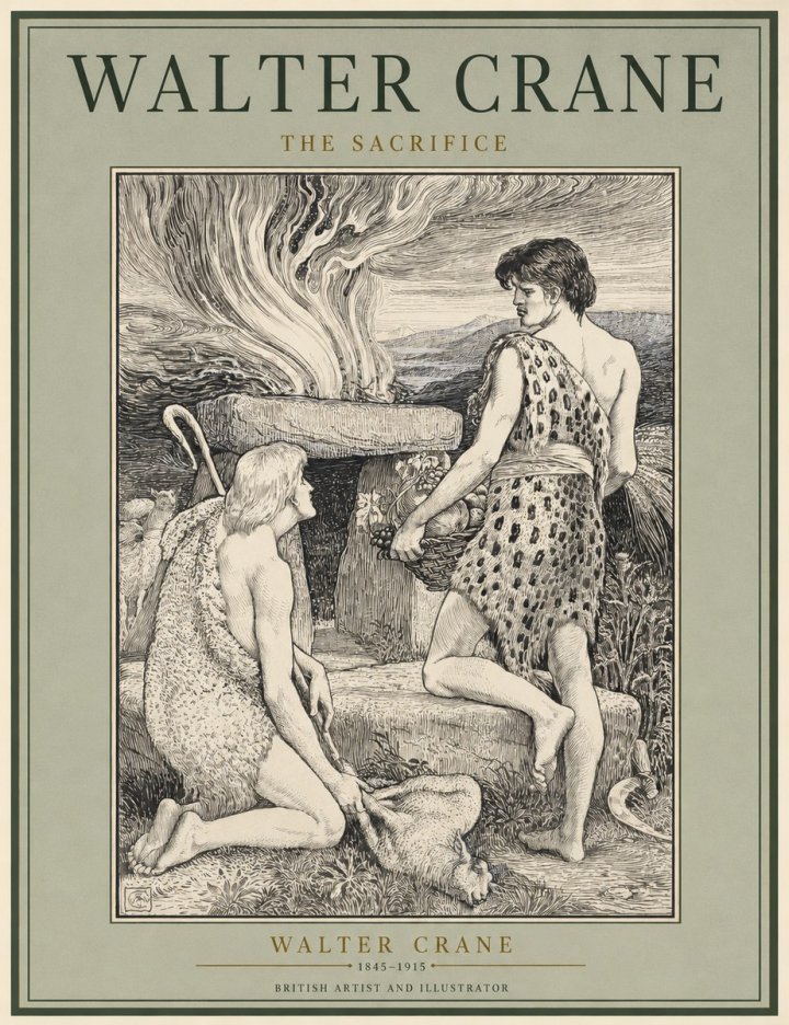 Walter Crane The Sacrifice No2 - Plakát