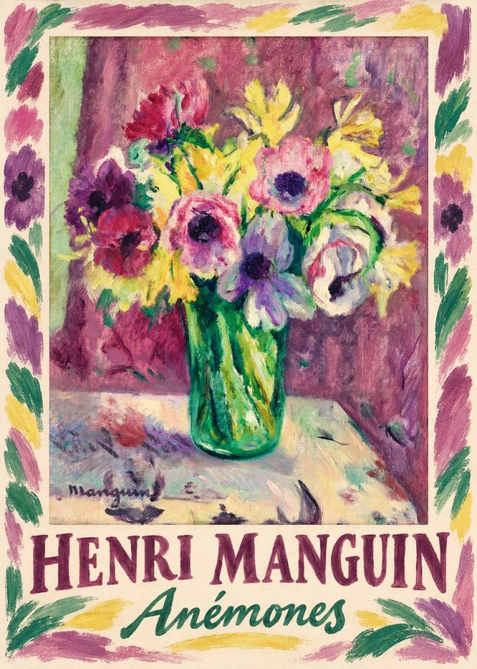 Henri Manguin Anémones No1 - Plakát
