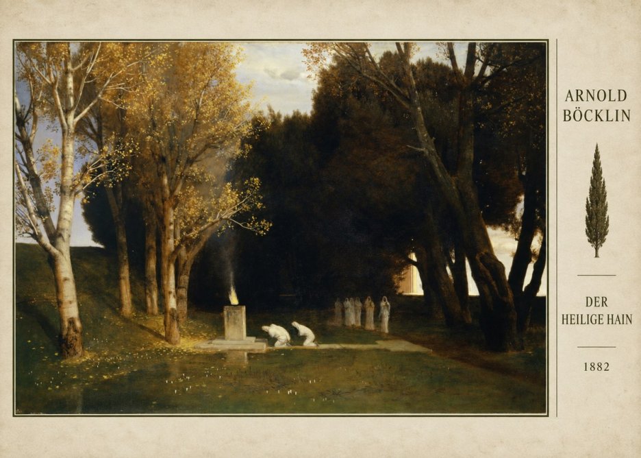 Arnold Böcklin Der Heilige Hain I No4 - Plakát