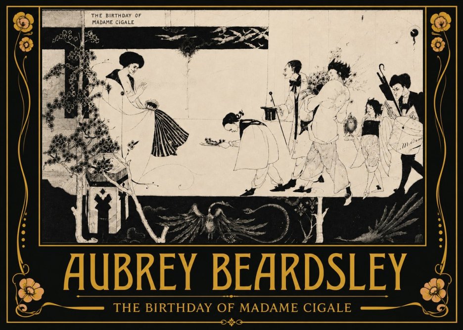 Aubrey Beardsley The Birthday of Madame Cigale No3 - Plakát