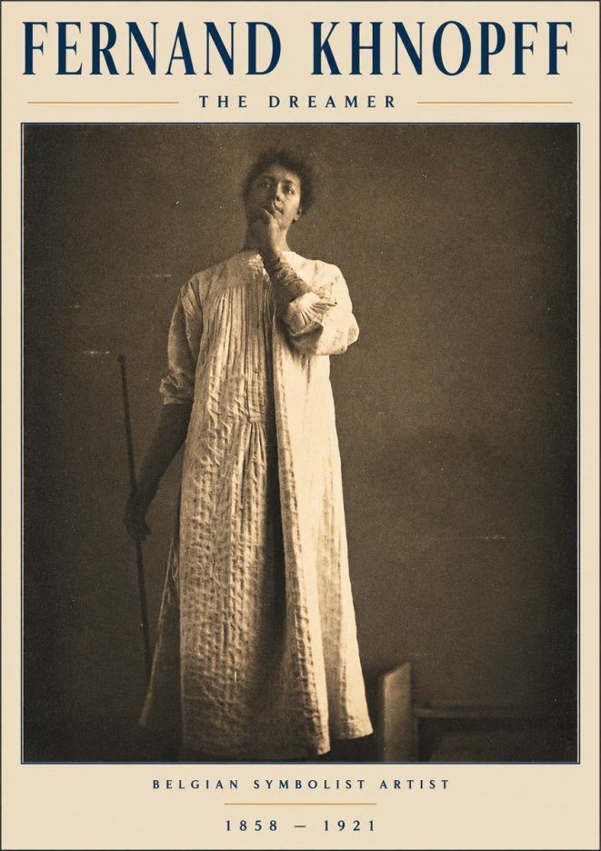 Fernand Khnopff The Dreamer No3 - Plakát
