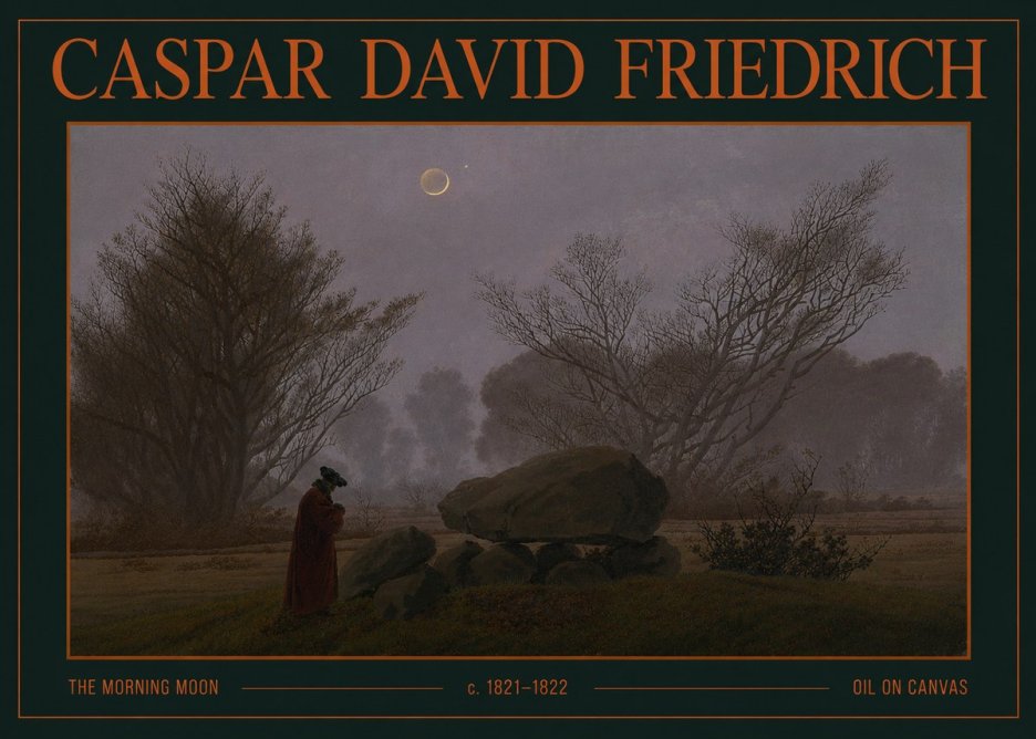Caspar David Friedrich The Morning Moon No4 - Plakát