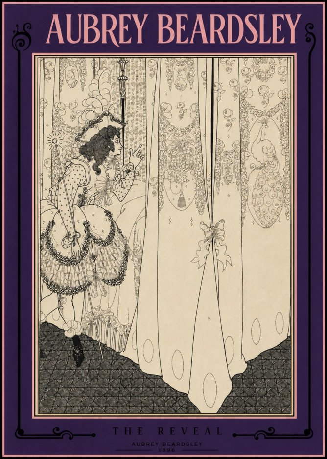 Aubrey Beardsley The Reveal No2 - Plakát