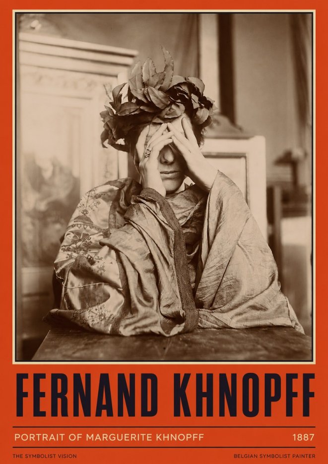 Fernand Khnopff Portrait of Marguerite Khnopff No2 - Plakát