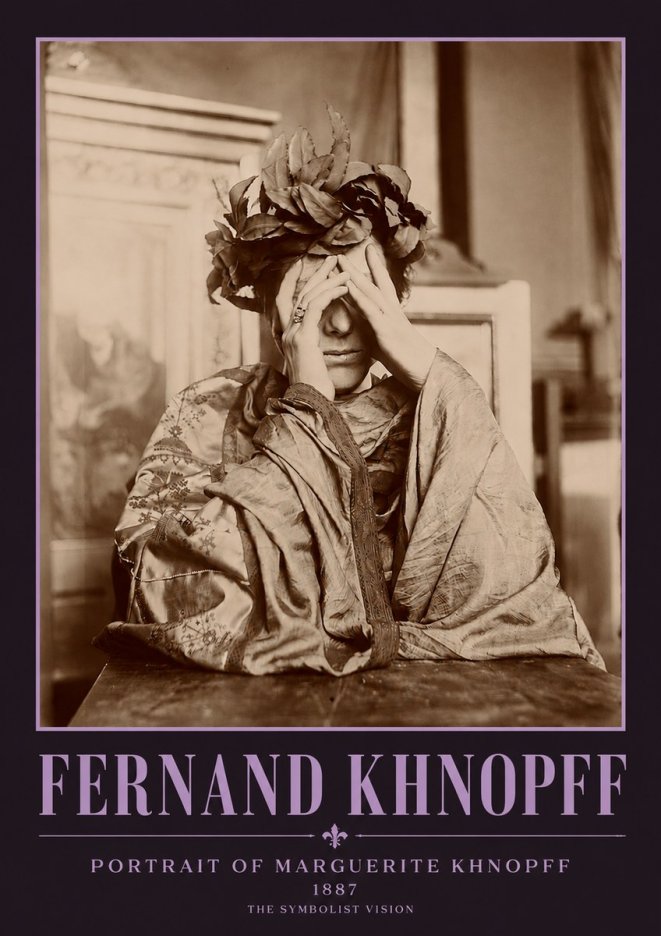 Fernand Khnopff Portrait of Marguerite Khnopff No3 - Plakát