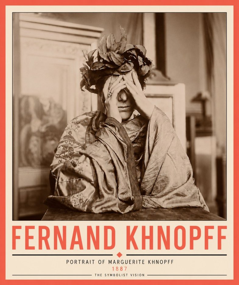 Fernand Khnopff Portrait of Marguerite Khnopff No6 - Plakát