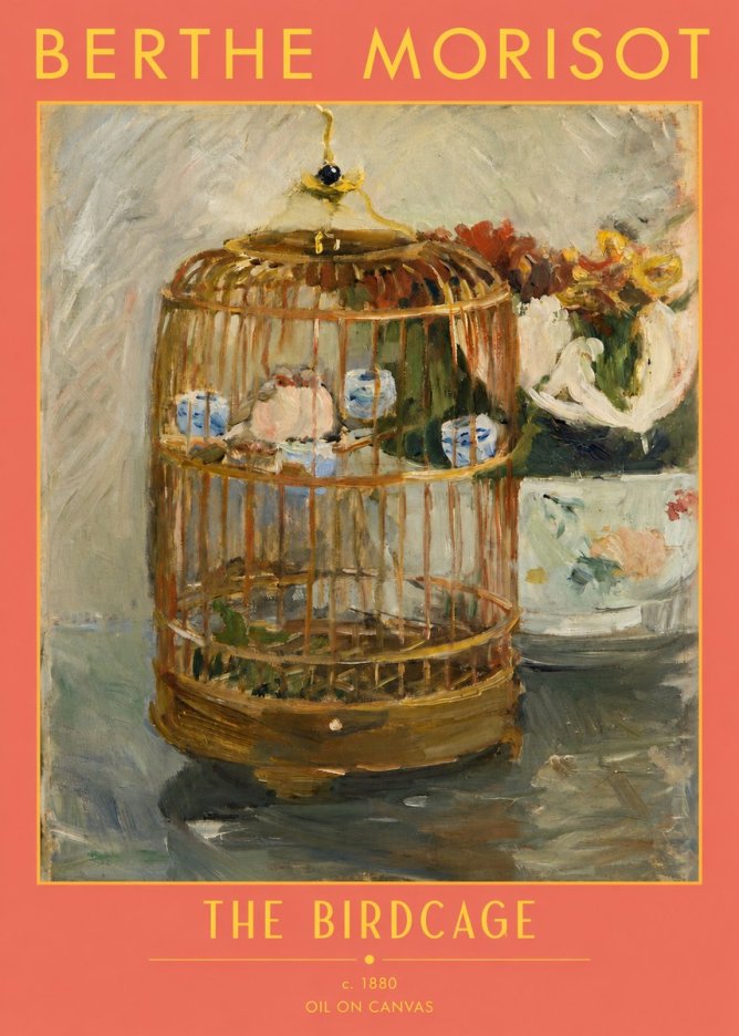Berthe Morisot The Birdcage I No2 - Plakát