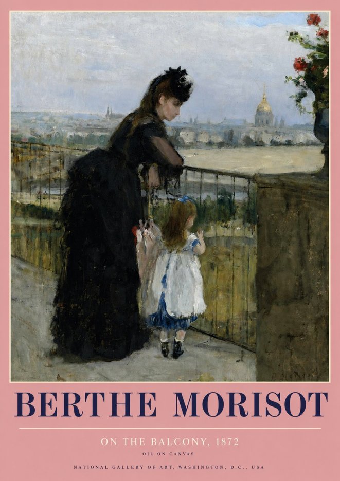 Berthe Morisot On the Balcony, 1872 No2 - Plakát