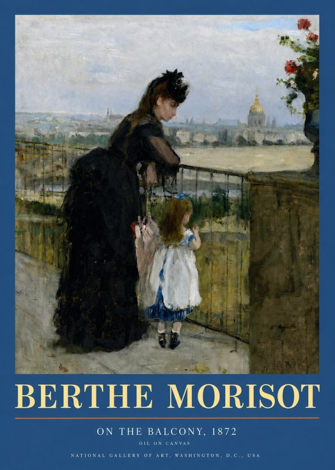 Berthe Morisot On the Balcony, 1872 No3 - Plakát
