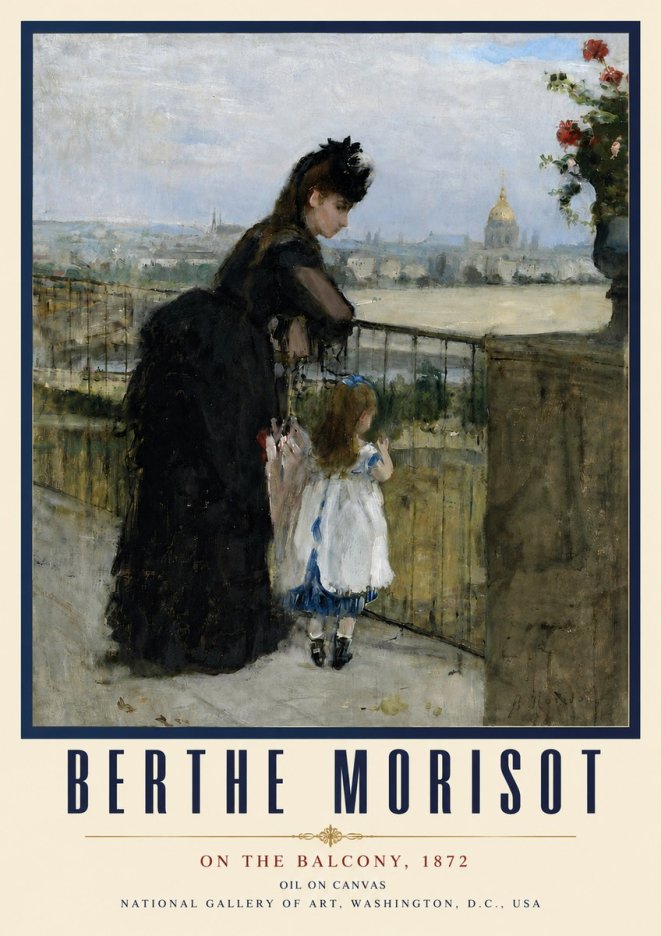 Berthe Morisot On the Balcony, 1872 No5 - Plakát
