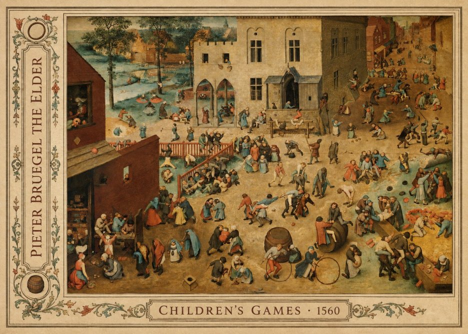 Pieter Bruegel Children's Games I No3 - Plakát