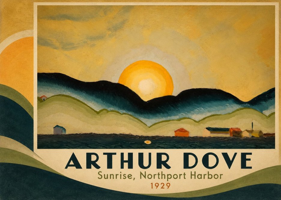 Arthur Dove Sunrise, Northport Harbor No2 - Plakát