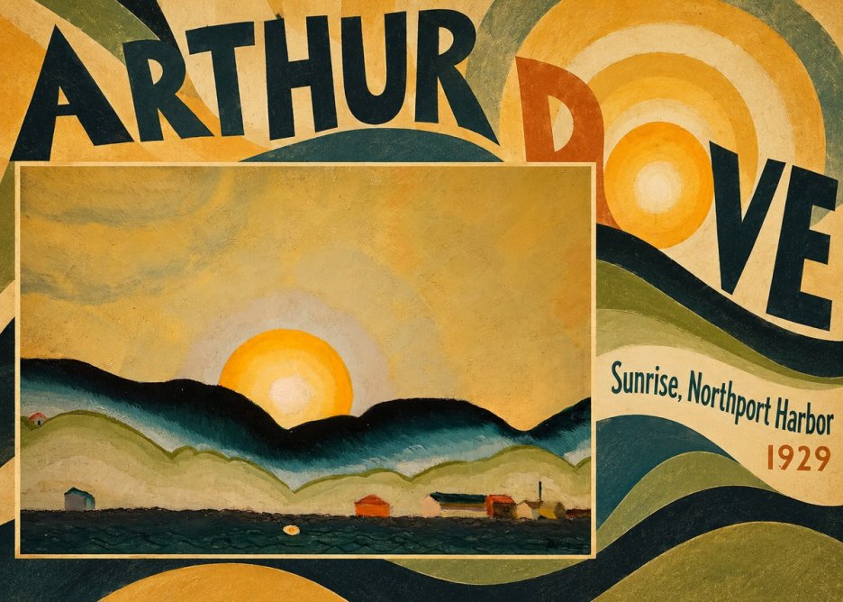 Arthur Dove Sunrise, Northport Harbor No5 - Plakát