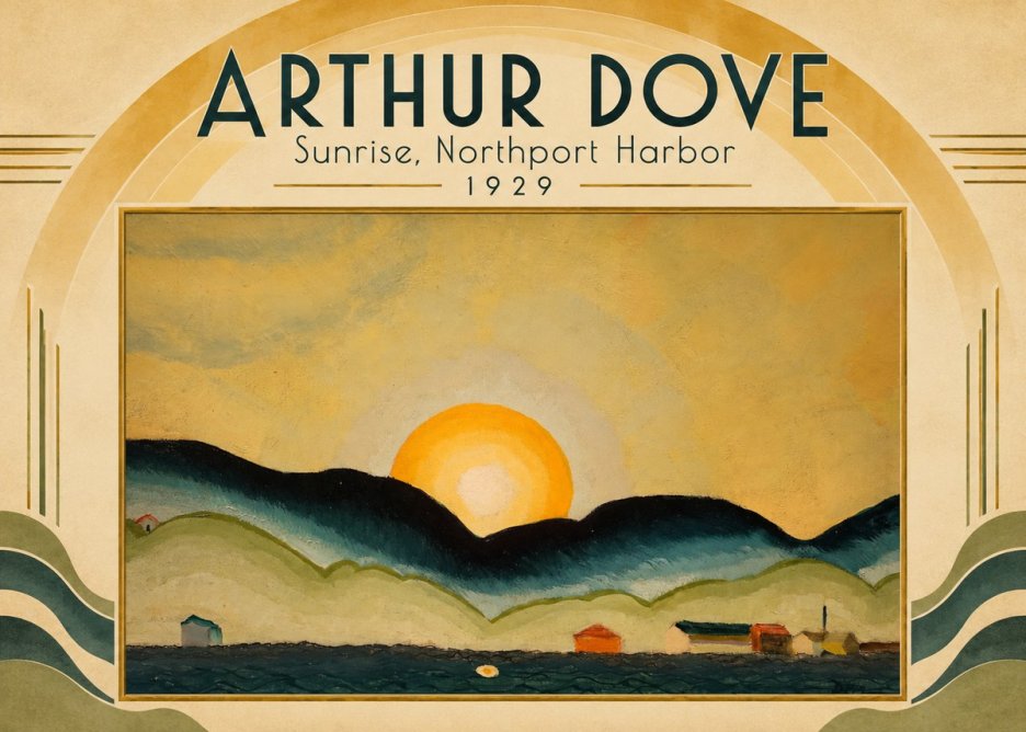 Arthur Dove Sunrise, Northport Harbor No6 - Plakát