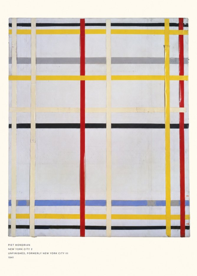 Piet Mondrian New York City 2 No5 - Plakát